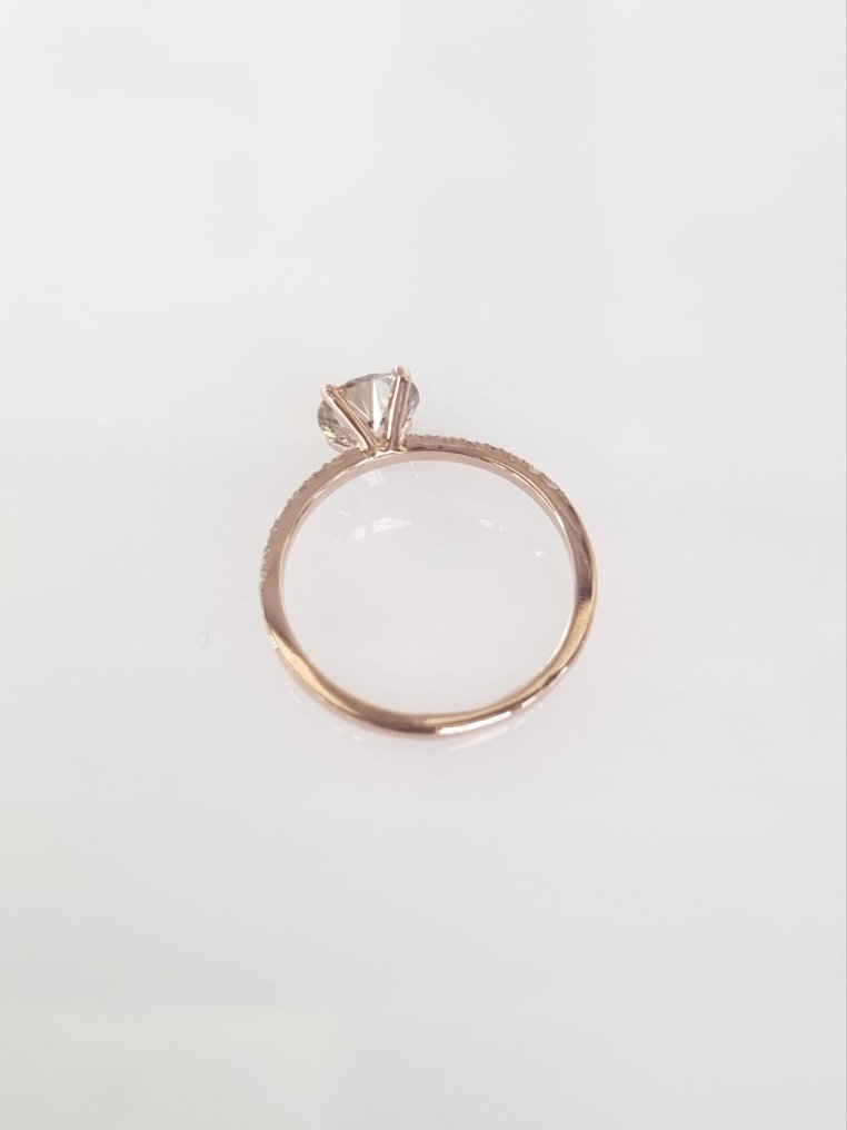 Inel de logodnă - 14 ct. Aur roz -  1.16ct. tw. Diamant  (Natural) #3.1
