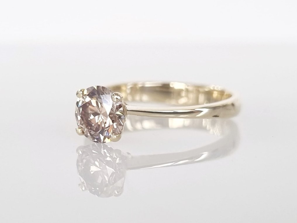Förlovningsring Gult guld -  1.01ct. tw. Diamant  (Natural) #2.3