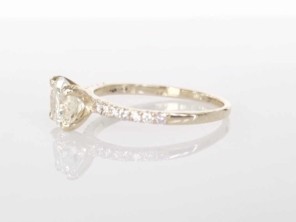 Förlovningsring - 14 kt Gult guld -  1.10ct. tw. Diamant  (Natural) #2.2