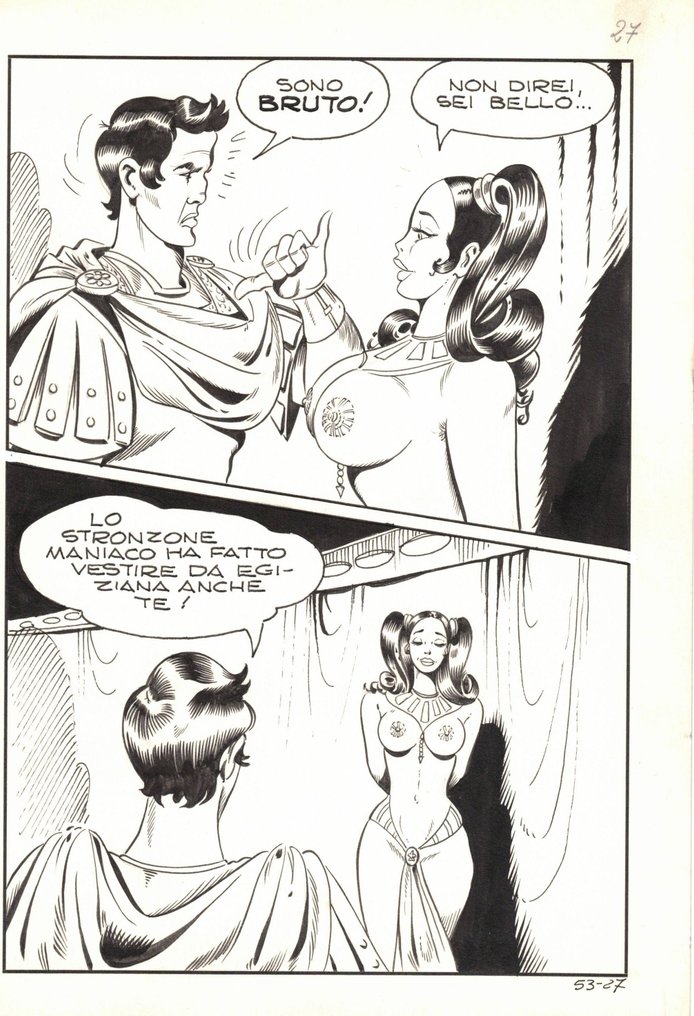 Maghella n. 53 - Tavola originale - "Il bisnonno di De Sade" - 1 Originalt bord - 1976 #1.1