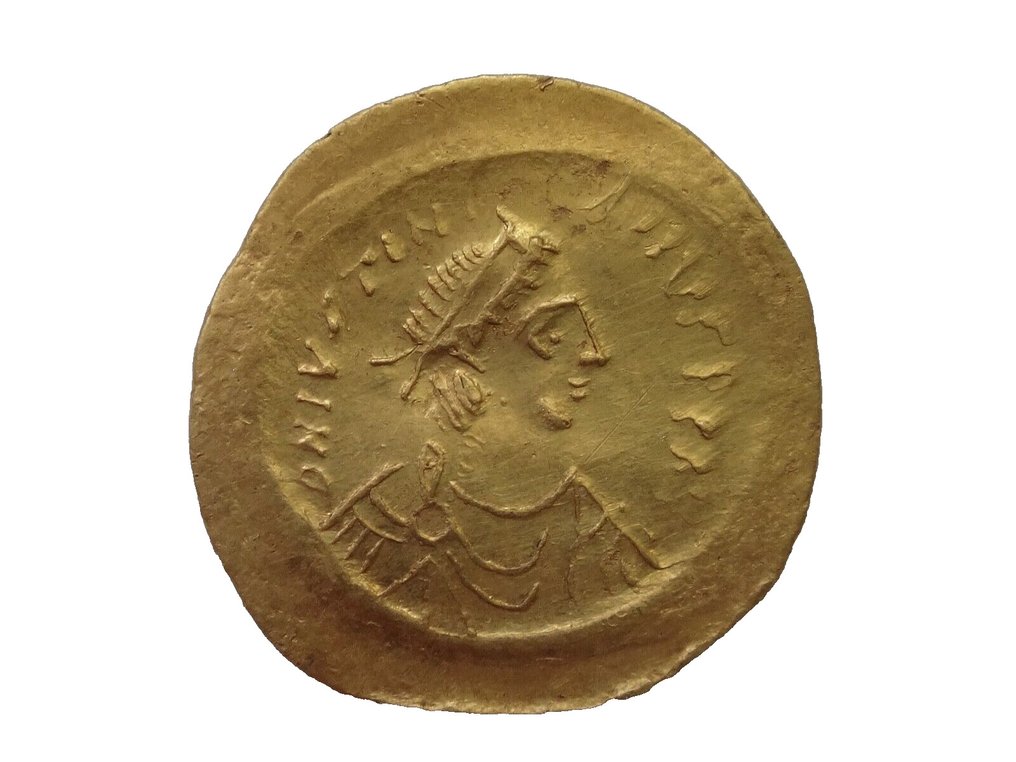 Det Byzantiske Rike. Justinian I (AD 527-565). Tremissis #3.1