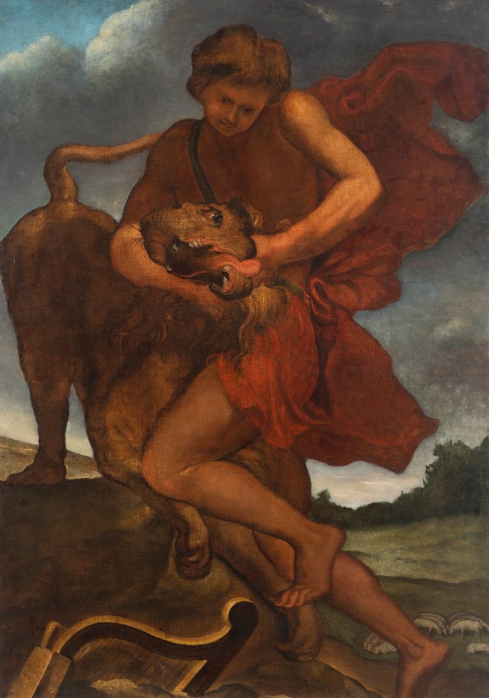 Escuela Italiana (XVII) - Hércules y el león de Nemea #1.1