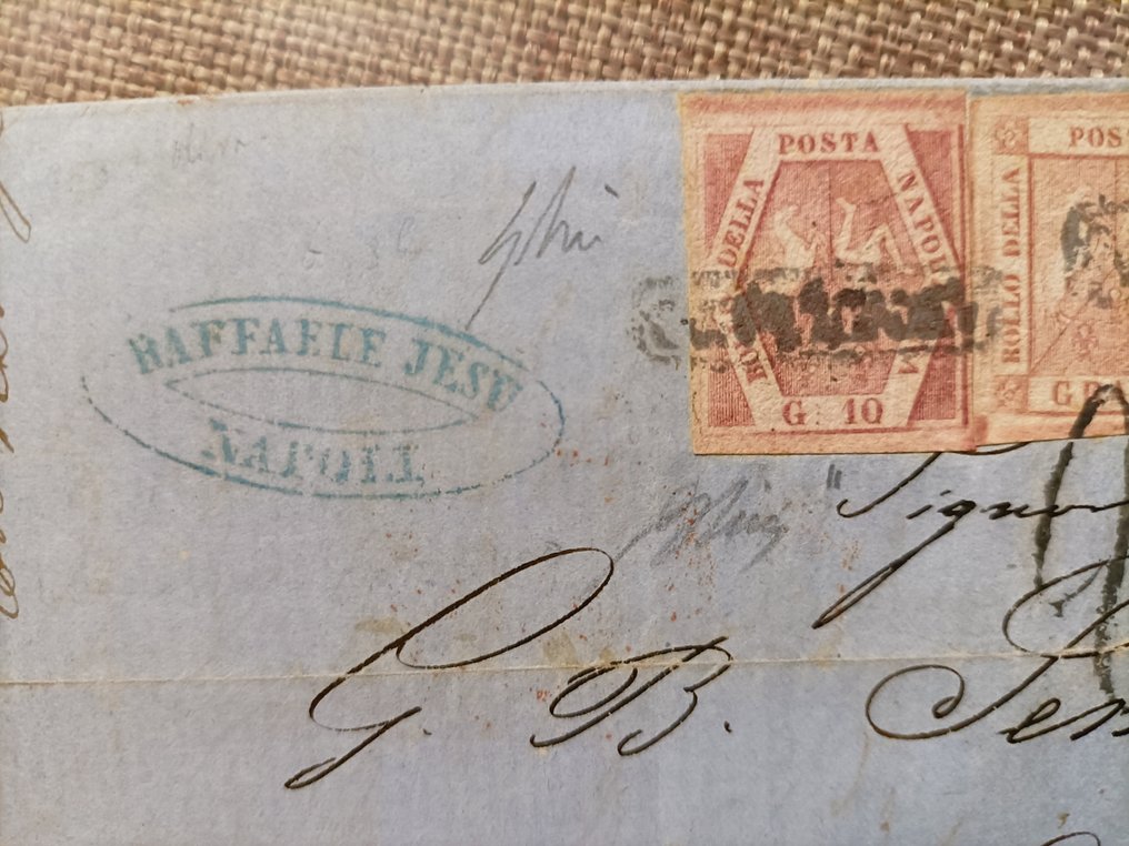 Italian antiikkivaltiot - Napoli 1860 - Kirje Napolin kuningaskunnalle - Sassone #2.1