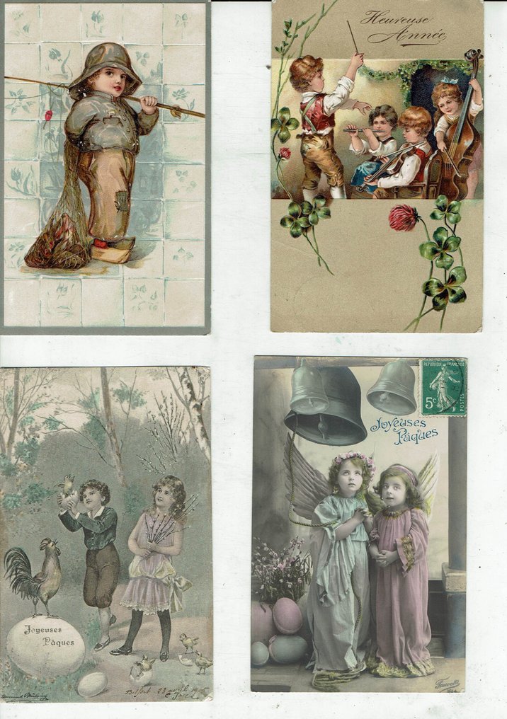 Fantasi, fantasier eksepsjonell mye av mer eller mindre 150 kort valgt med serier - Postkort (150) - 1904-1914 #1.1