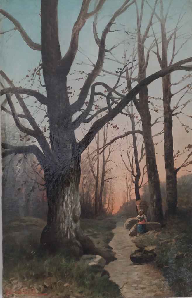 Egidio de Rubelli  (XIX) - Tramonto nel bosco #1.0