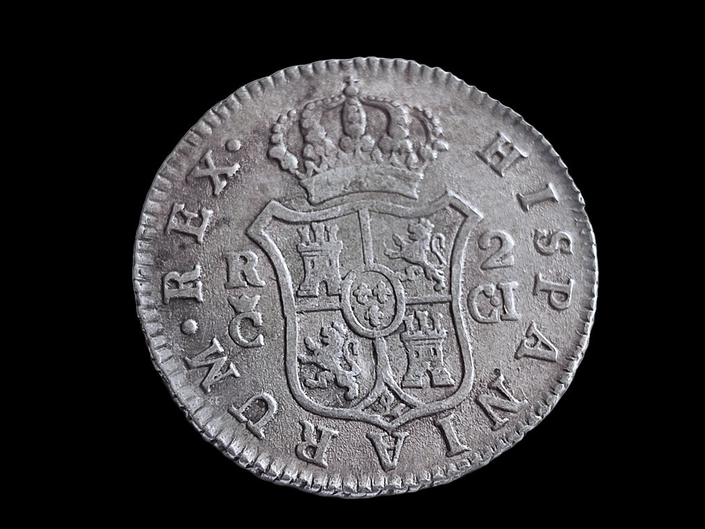 西班牙. Fernando VII (1813-1833). 2 Reales 1811 Cadiz CI #2.1