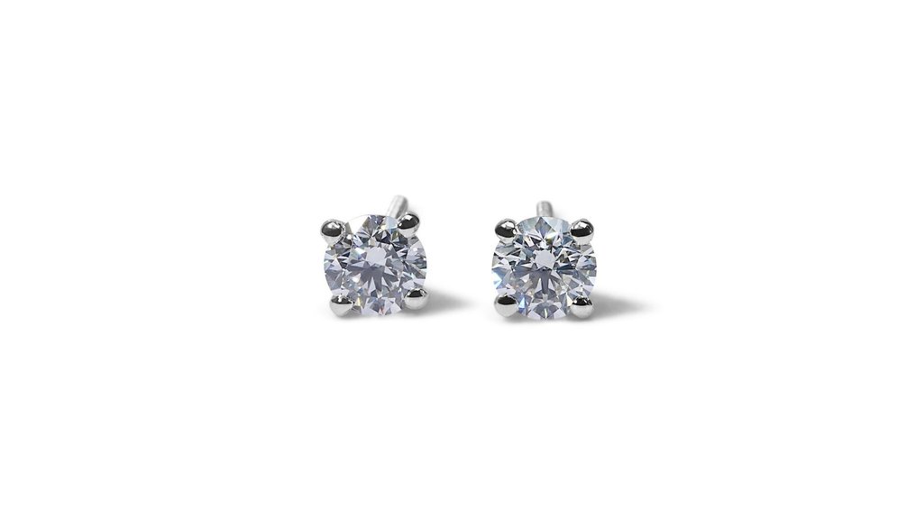- 1.42 Total Carat Weight - - Earrings - 18 kt. White gold -  1.42 tw. Diamond  (Natural)  #1.1