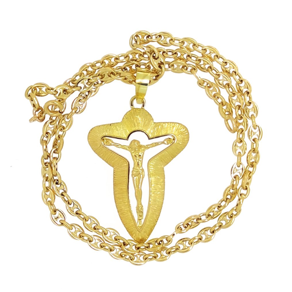 Necklace with pendant - 18 kt. Yellow gold  #1.1