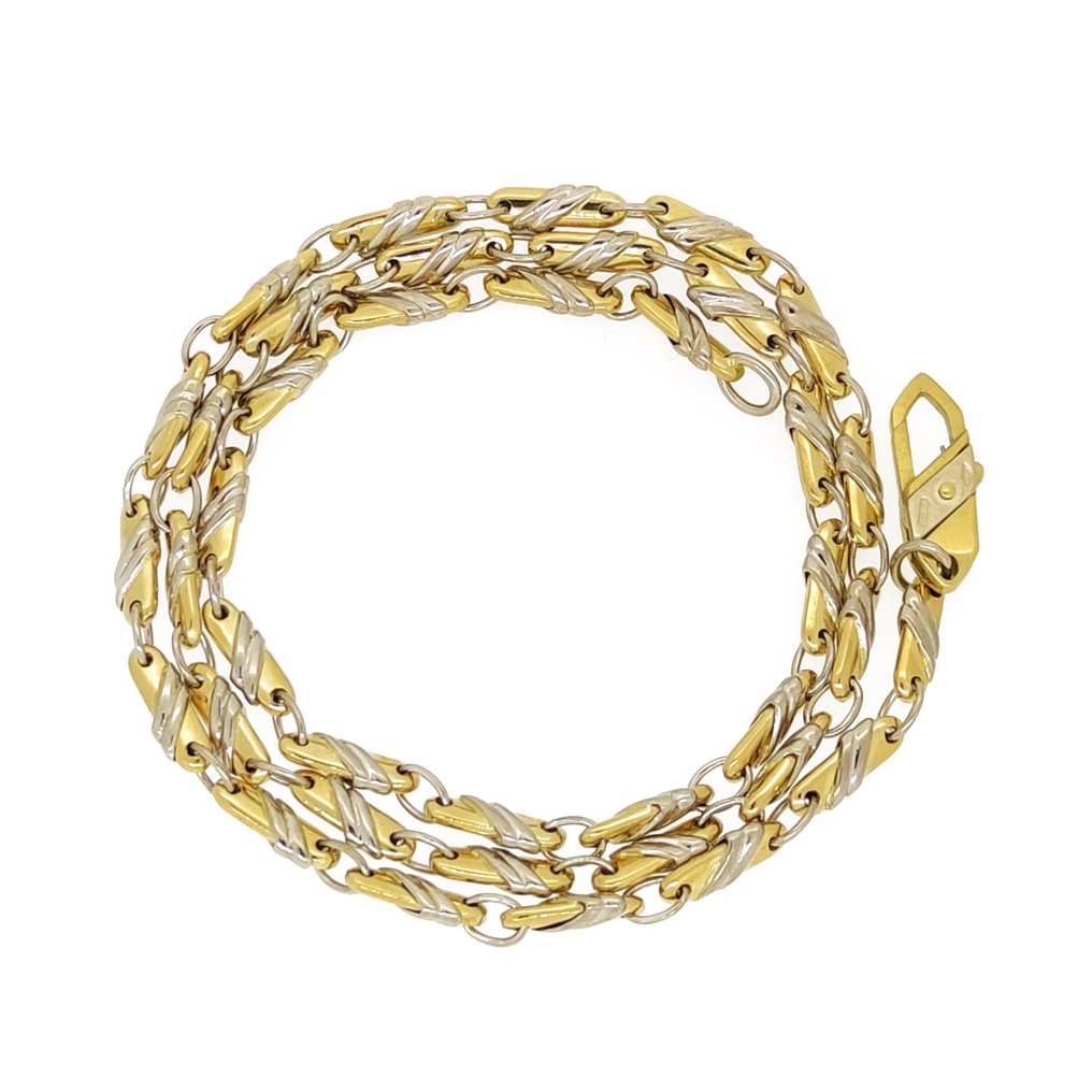 Halskette - 18 kt Gelbgold, Weißgold #1.1