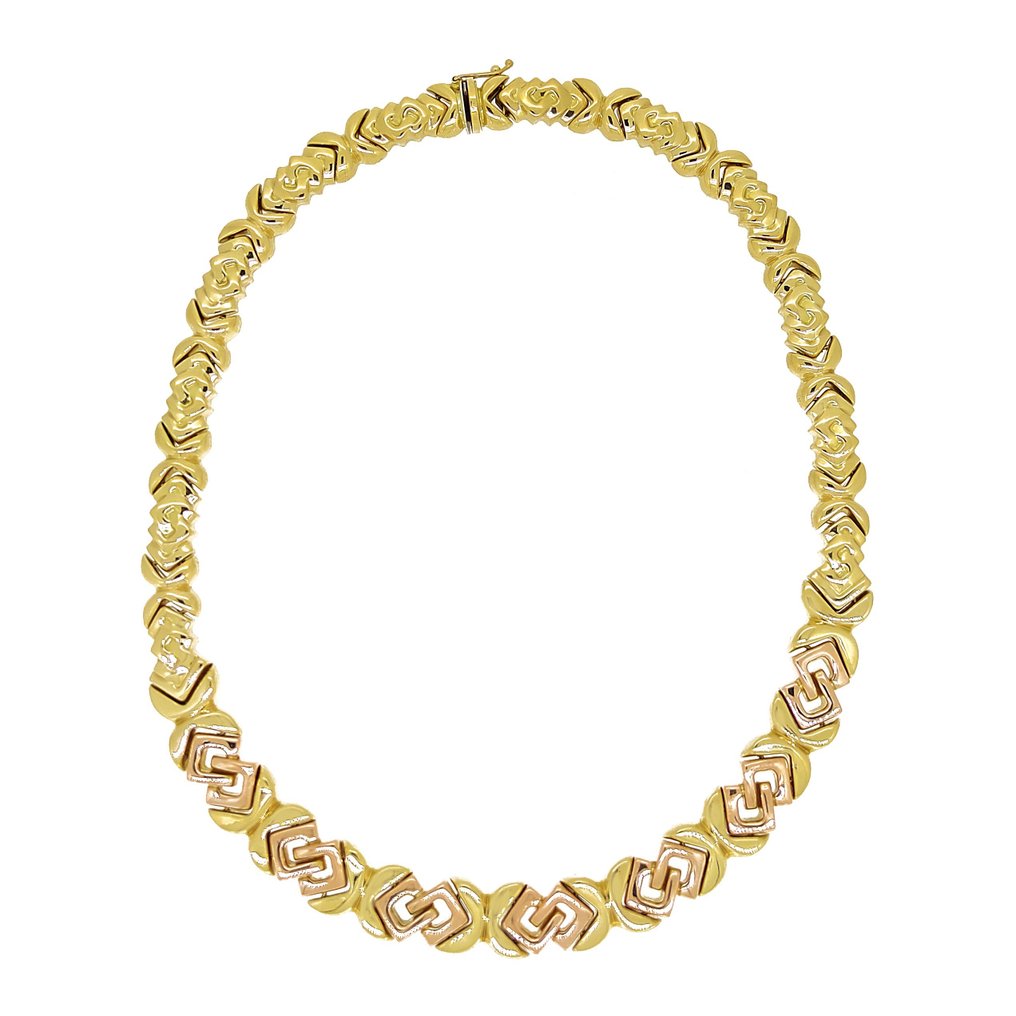 Halsketting - 18 karaat Geel goud, Roségoud #1.2