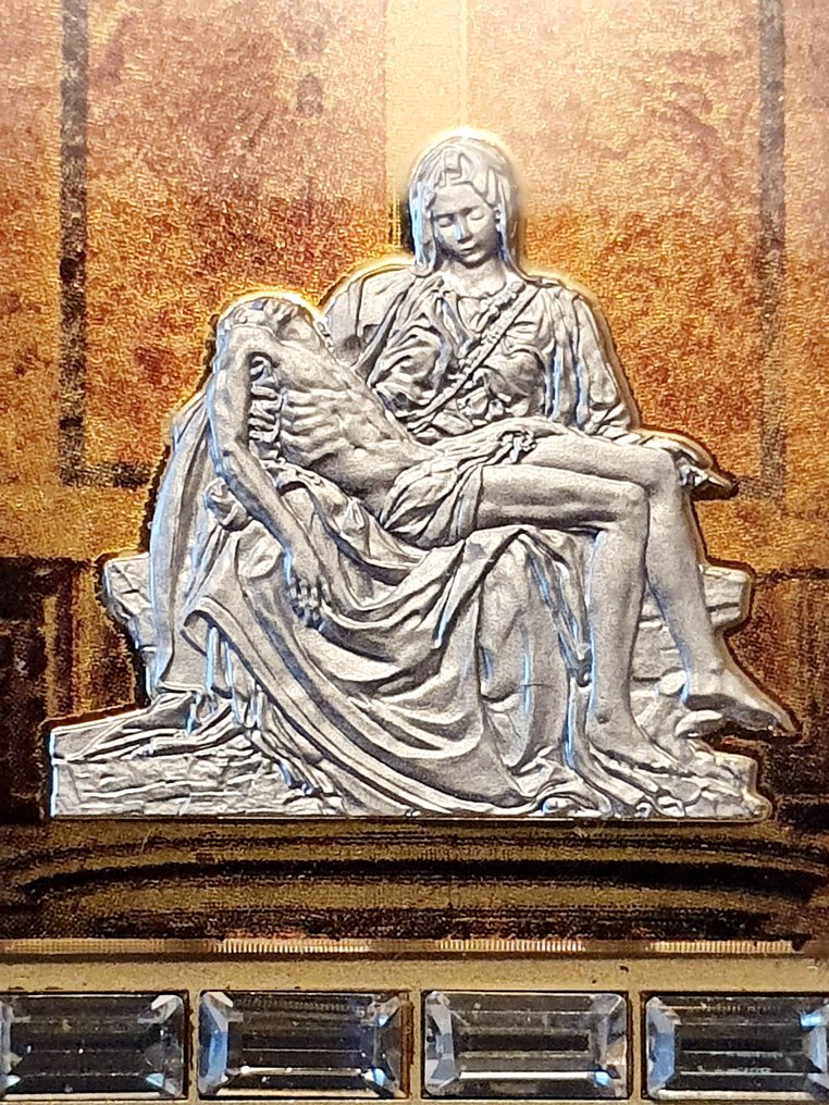 库克群岛. 20 Dollars 2014 Masterpieces of Art - Pietà - Michelangelo Buonarroti, 1/4 Oz (.999) #3.1