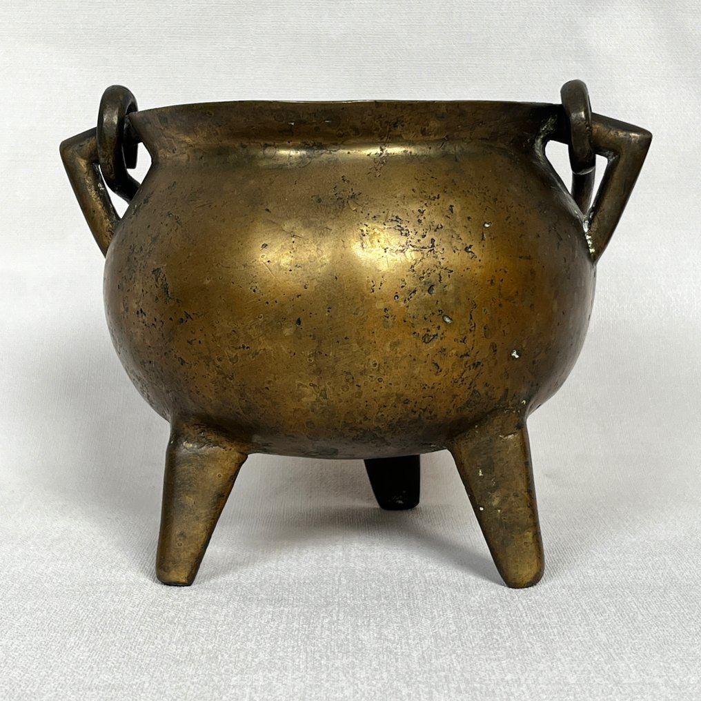 Antique heavy Bronze grape - Cooking pot - Bronze #1.2