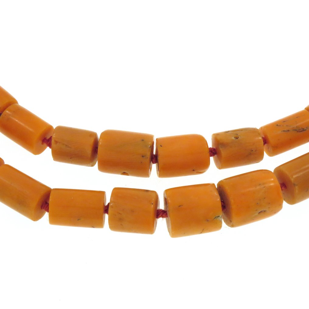 Halskette - 18 kt Gelbgold Koralle #2.1