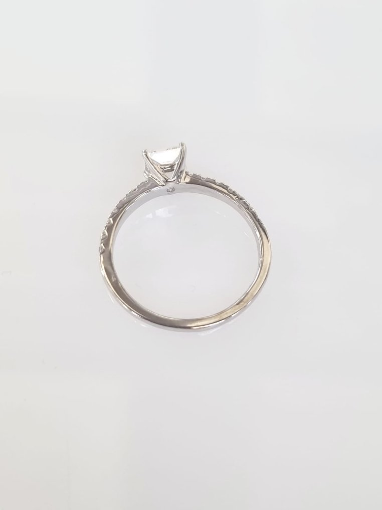 Anello di fidanzamento - 18 carati Oro bianco -  1.01ct. tw. Diamante  (Naturale) #3.1