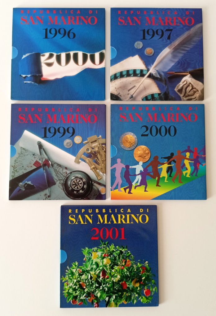 San Marino. Serie divisionale 1996/1997/1999/2000/2001 (5 set) #1.1