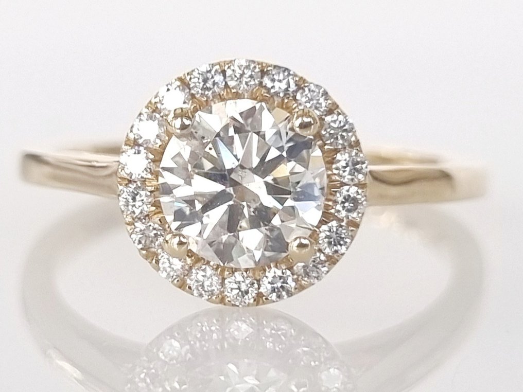 14 carats Or jaune - Bague - 1.20 ct Diamant #1.1