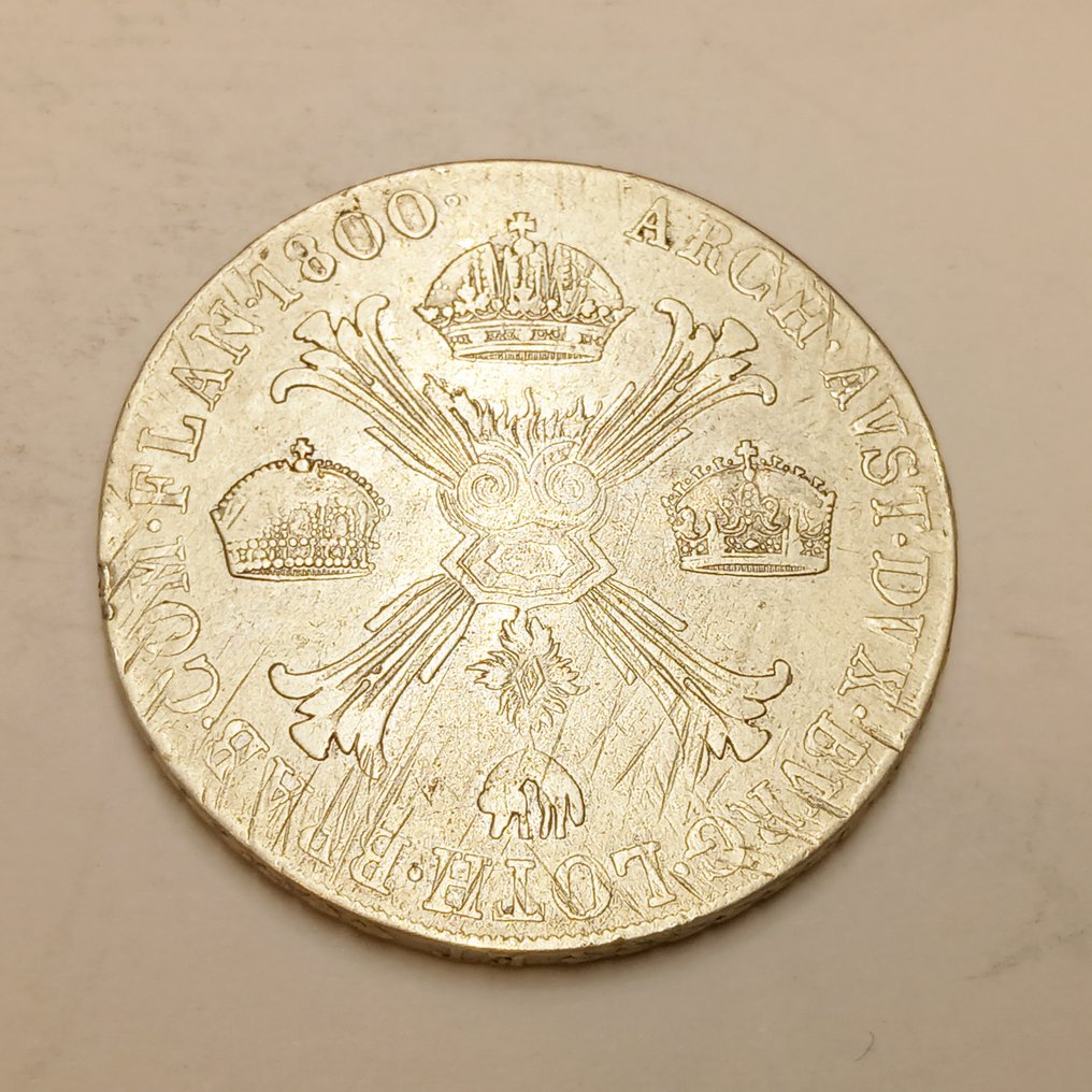 Austria, Italy. Franz II. 1  Kronenthaler 1800 M (Mailand) , #2.1