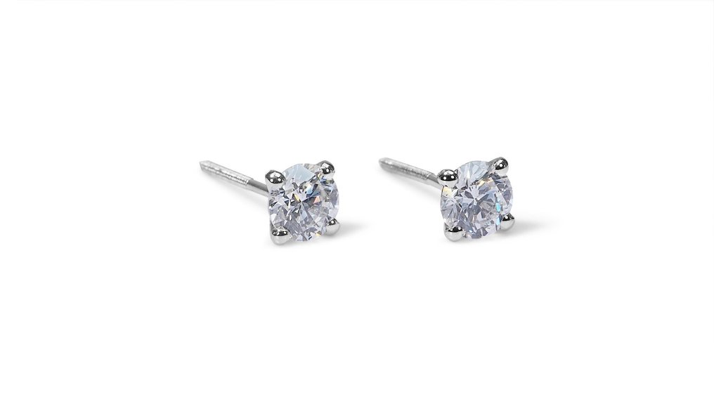- 1.42 Total Carat Weight - - Earrings - 18 kt. White gold -  1.42 tw. Diamond  (Natural)  #2.2