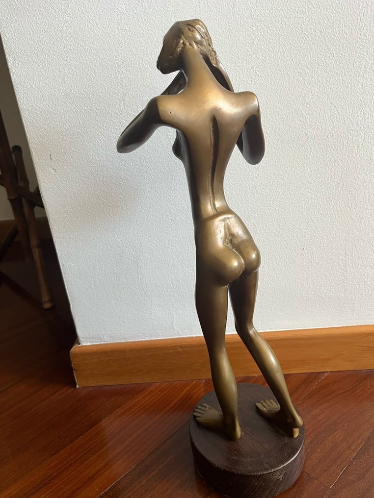 Statuetta - Nude Femmina - 46 cm - 5 kg - Bronzo (patinato) #2.2