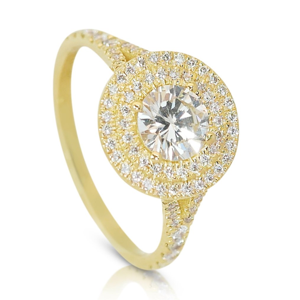 Bague - 18 carats Or jaune -  1.44 tw. Diamant  (Naturelle) - Diamant  #2.1