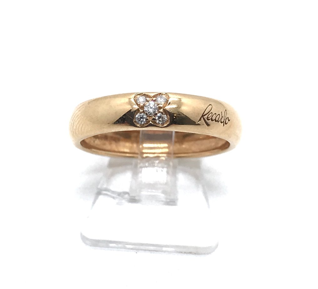 RE CARLO - 戒指 - 18K包金 黄金 -  0.20 tw. 钻石 #1.1