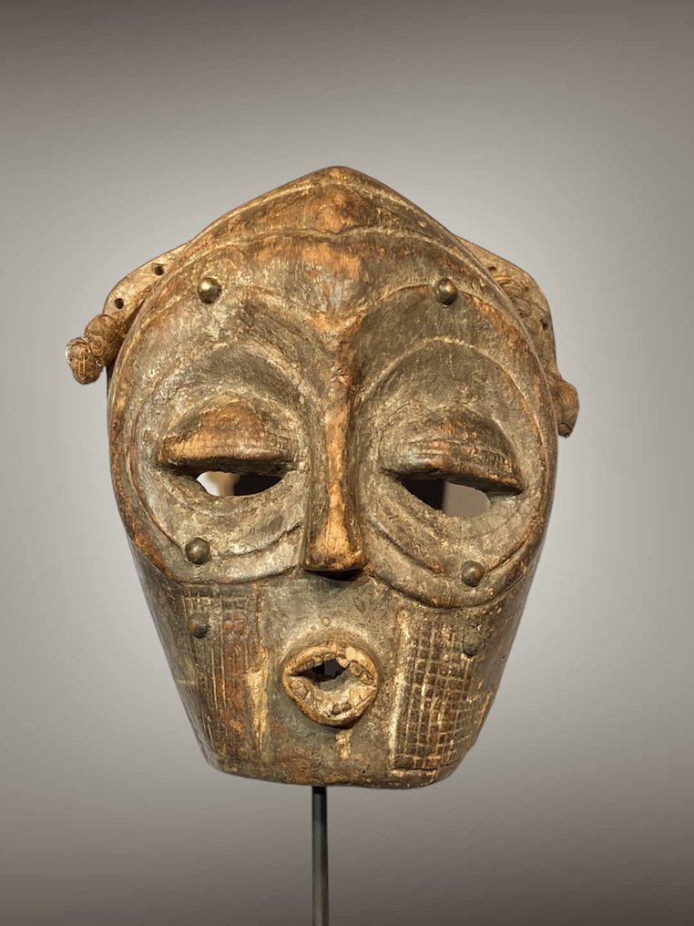 Exceptionell Lélé-mask - omskärelse fetisch mask - Demokratiska republiken Kongo #2.1