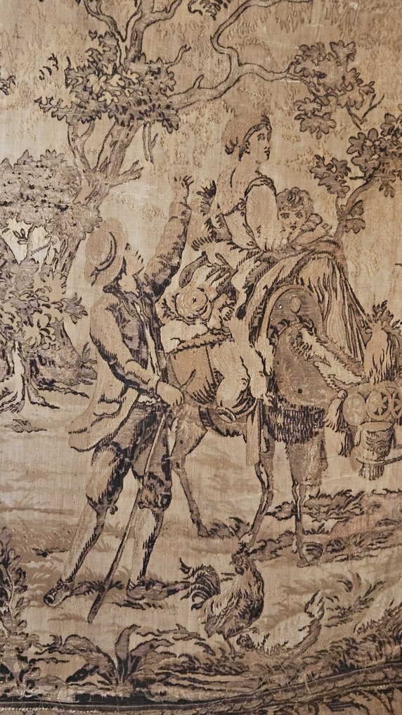 A very large tapestry with woven frame depicting pastoral scene - Wandteppich  - 235 cm - 190 cm #3.2