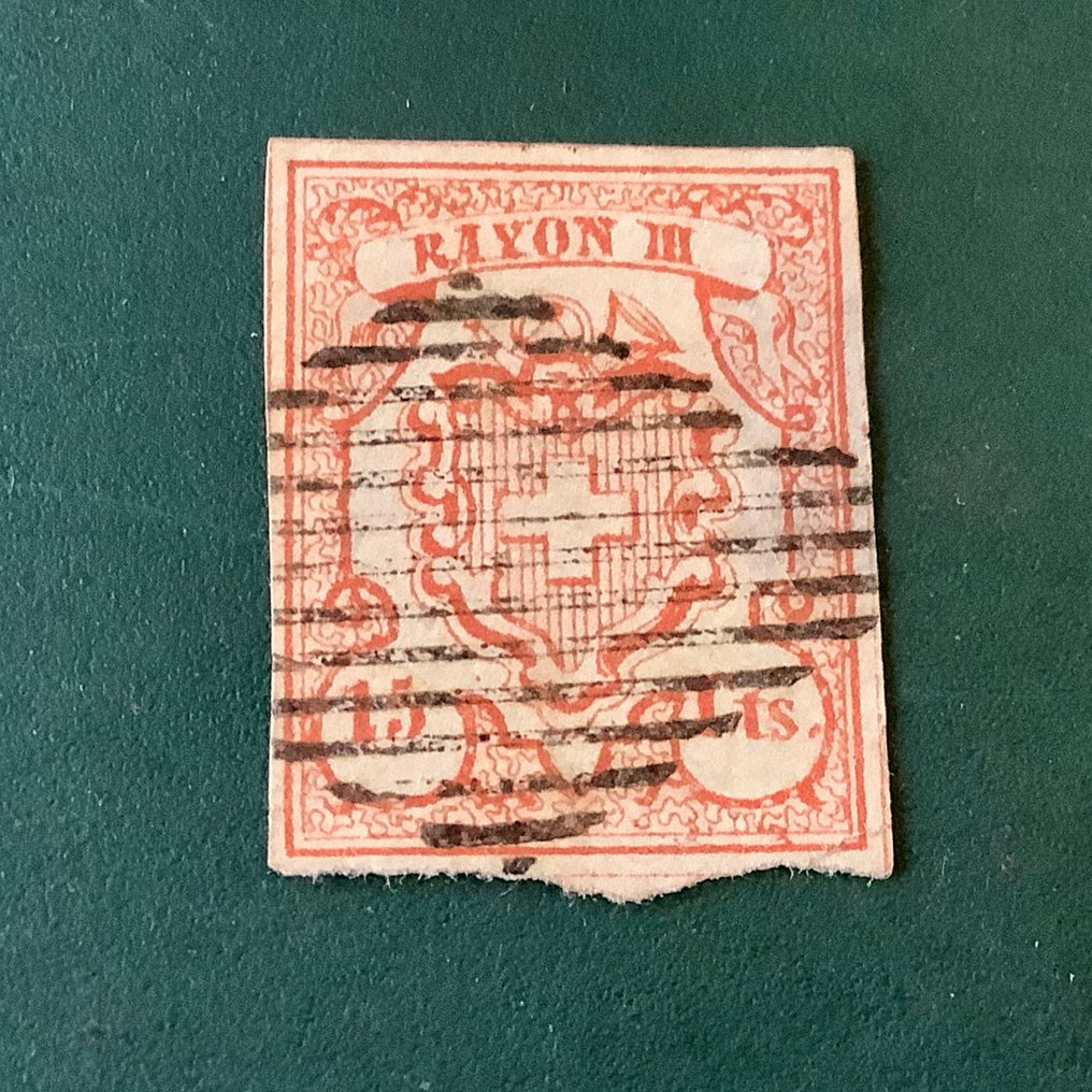 Sveits 1852 - Rayon III centimes - type 8 - Zumstein 19 #1.1