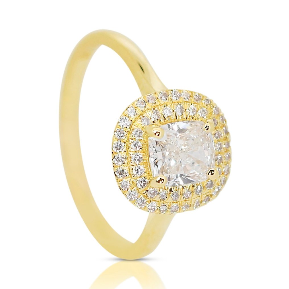 Ring - 18 kt. Yellow gold -  1.78 tw. Diamond  (Natural) - Diamond #2.1