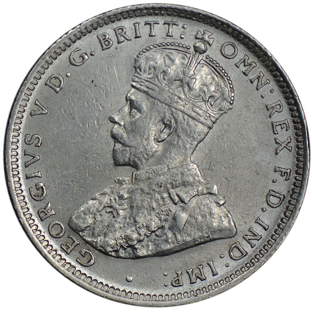 Australien. George V. (1910-1936). 1 Shilling Shilling 1924-(m & sy)  Rare Date #1.2