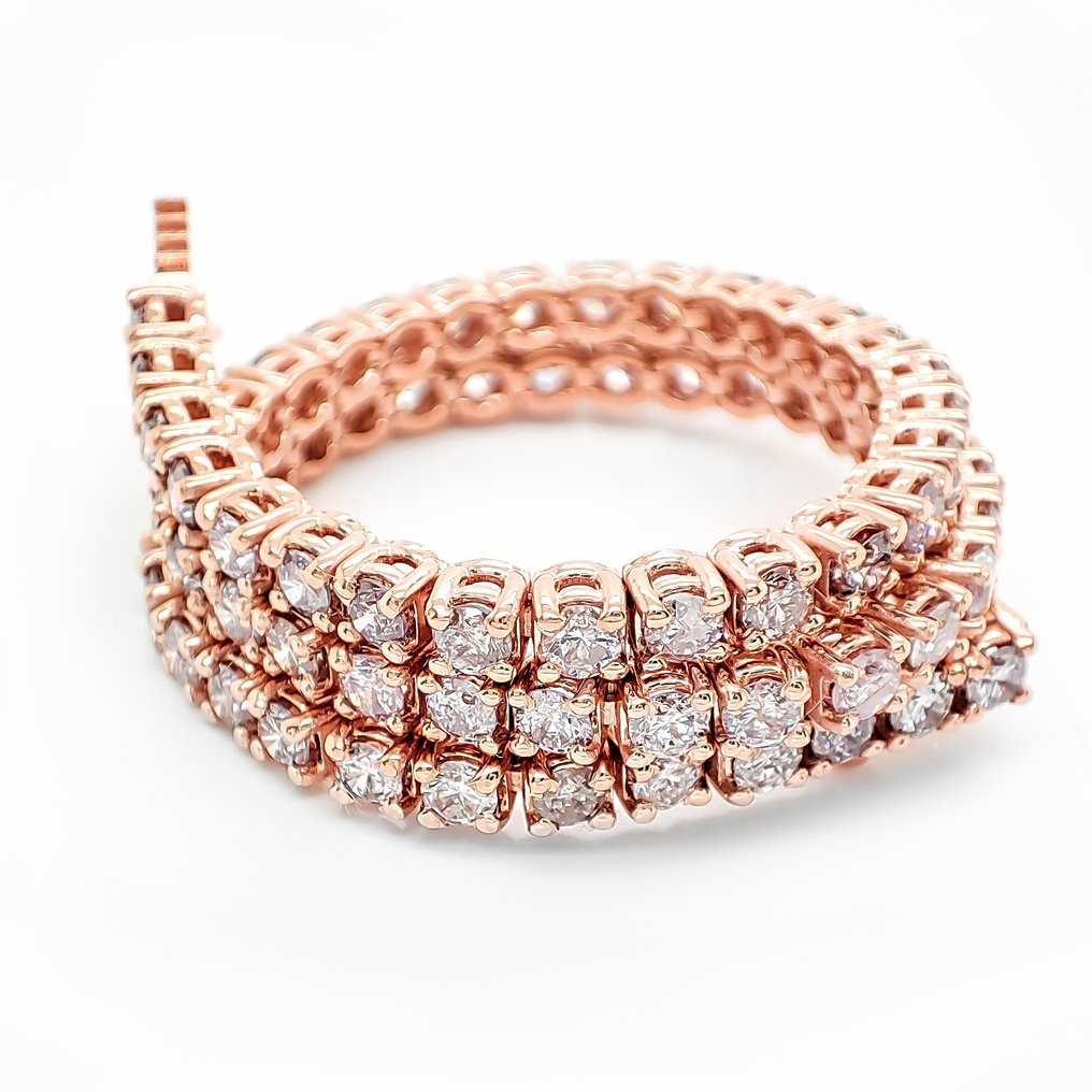 Bracelet Rose gold -  3.35ct. tw. Pink Diamond  (Natural coloured) #2.1