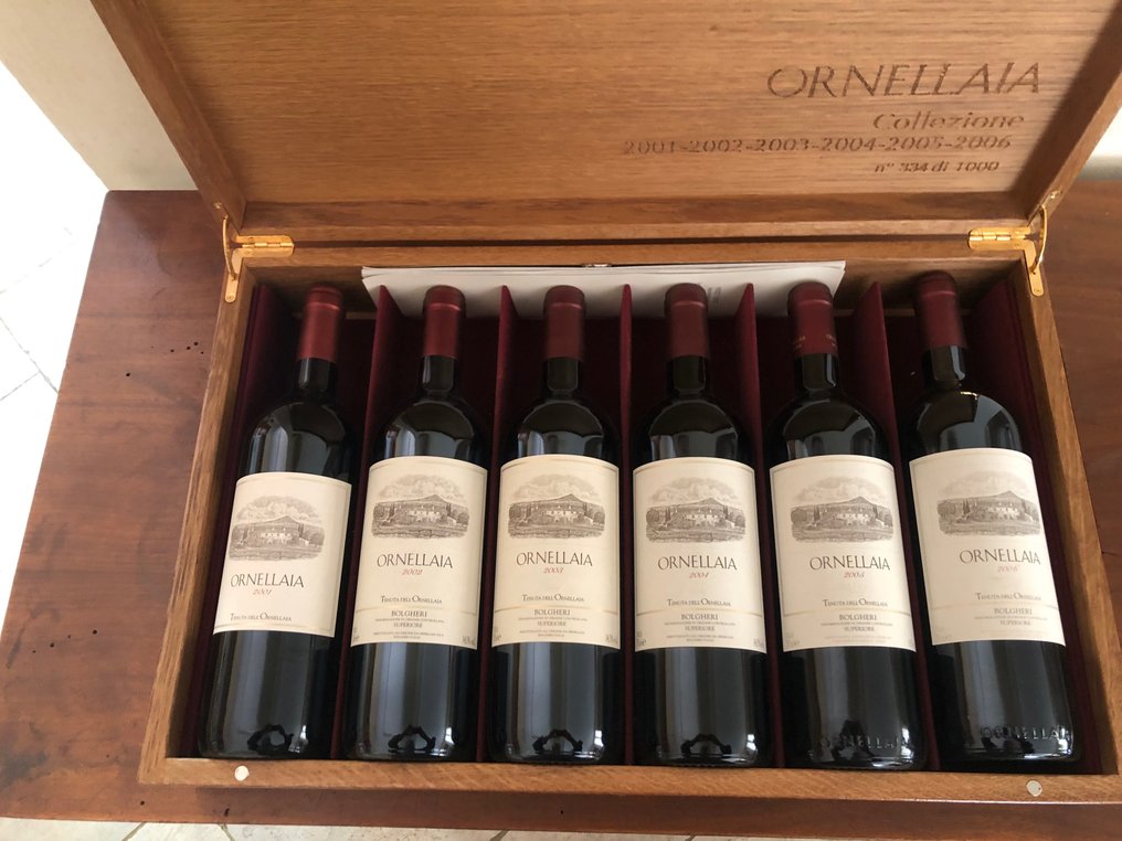 Ornellaia Vertical Collection; 2001-2006 - #334/1000 - Bolgheri Superiore - 6 Bottles (0.75L) #1.1