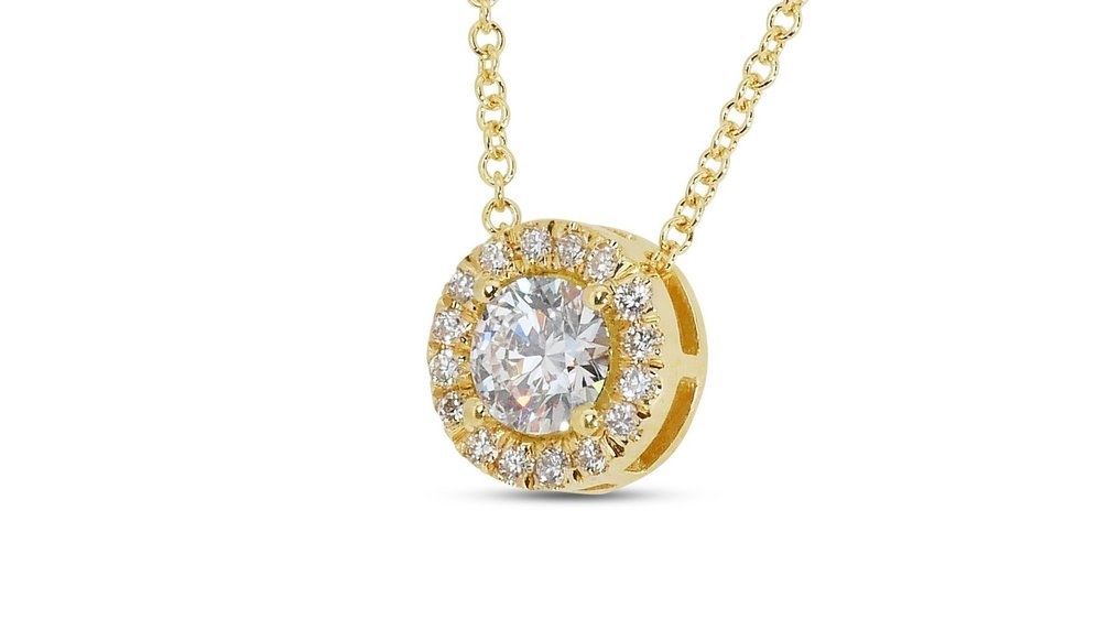 Collier - 18 carats Or jaune -  1.17 tw. Diamant  (Naturelle) - Diamant  #2.1