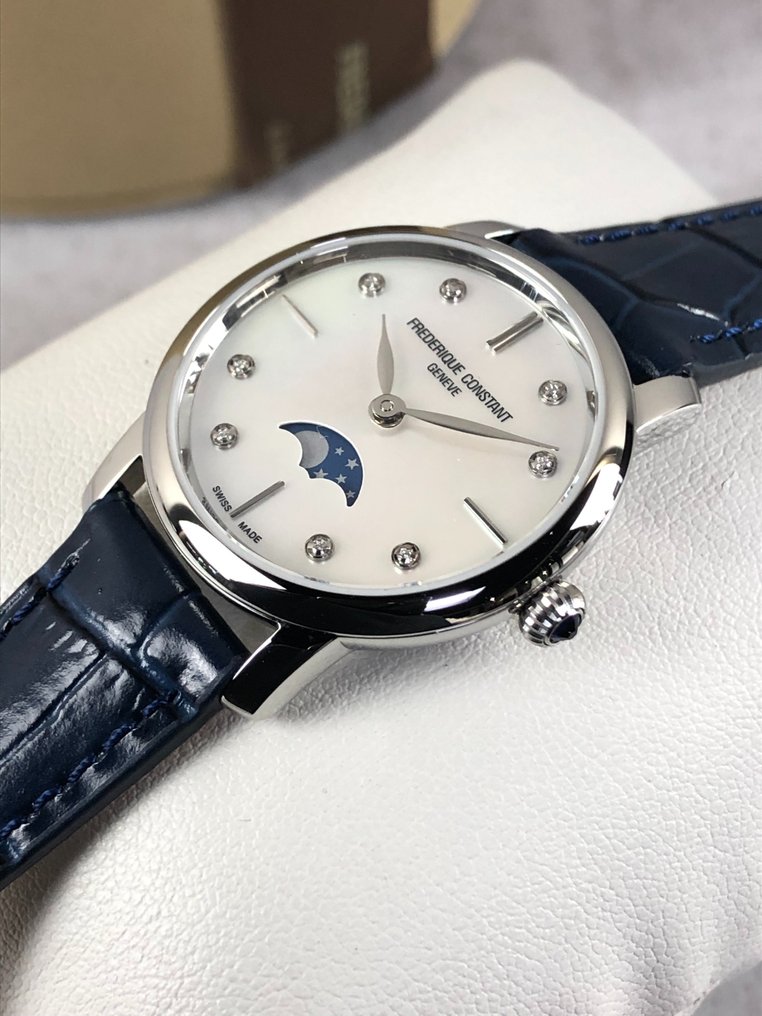 Frédérique Constant - Slimline Moonphase Mother of Pearl Diamonds - FC-206MPWD1S6 - Mujer - 2011 - actualidad #1.1