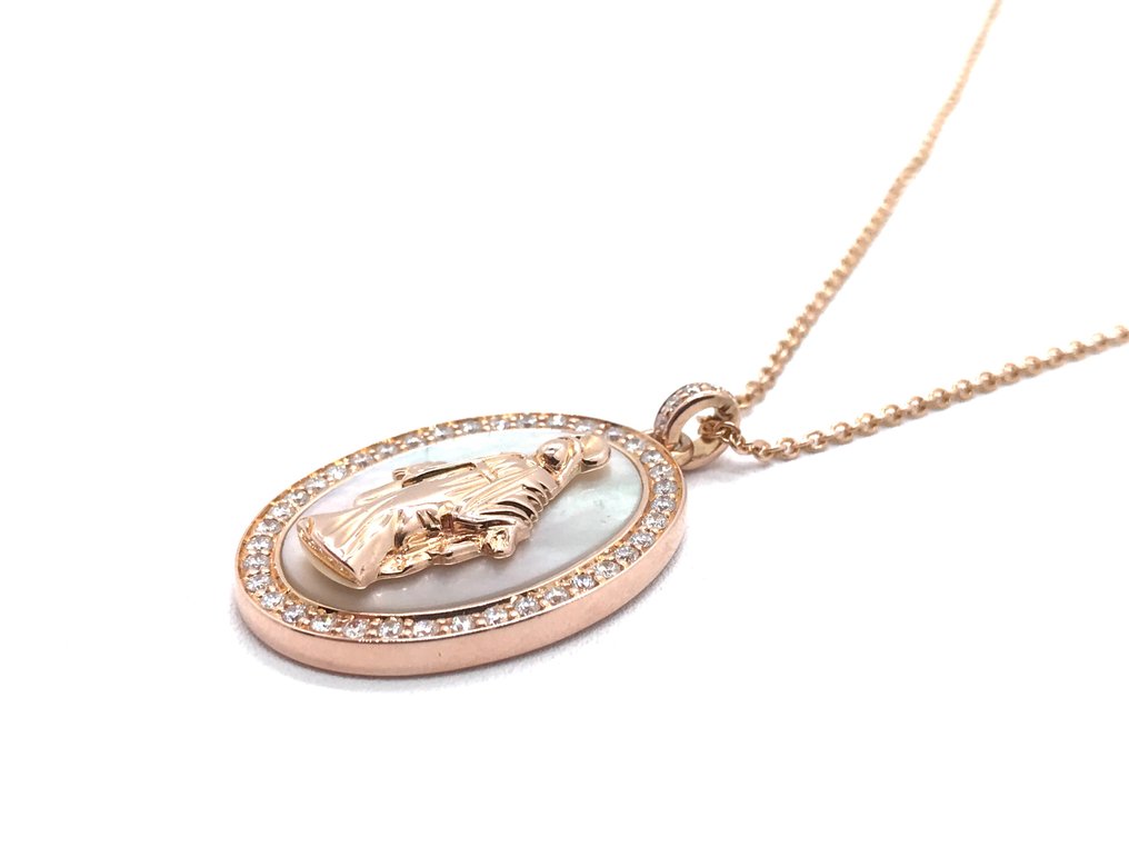 Crivelli - Necklace - 18 kt. Rose gold -  0.44ct. tw. Diamond #2.2