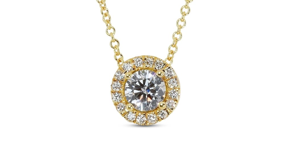 Collier - 18 carats Or jaune -  1.17 tw. Diamant  (Naturelle) - Diamant  #1.1