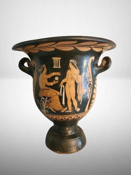 Altgriechisch, Magna Graecia Apulischer rotfiguriger Keramik-Glockenkrater Mit TL-Test und spanischer Exportlizenz #1.2