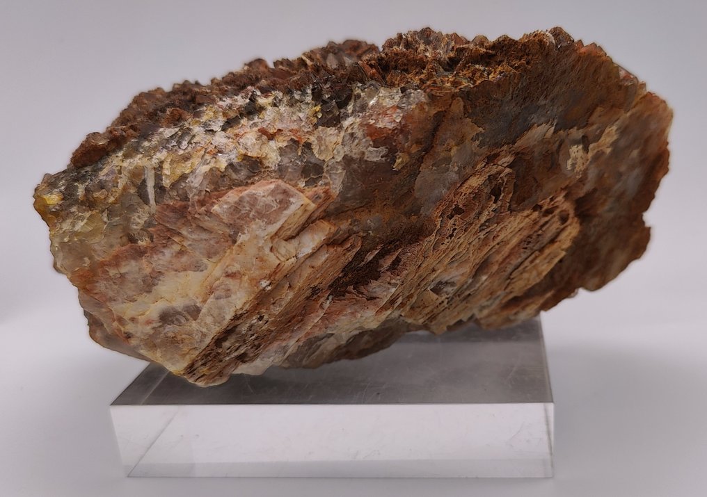Hematoid and smoky quartz Sidi Ayad sector, Aouli, Midelt, Middle Atlas Crystals on matrix - Height: 17.5 cm - Width: 10 cm- 1.52 kg #3.2