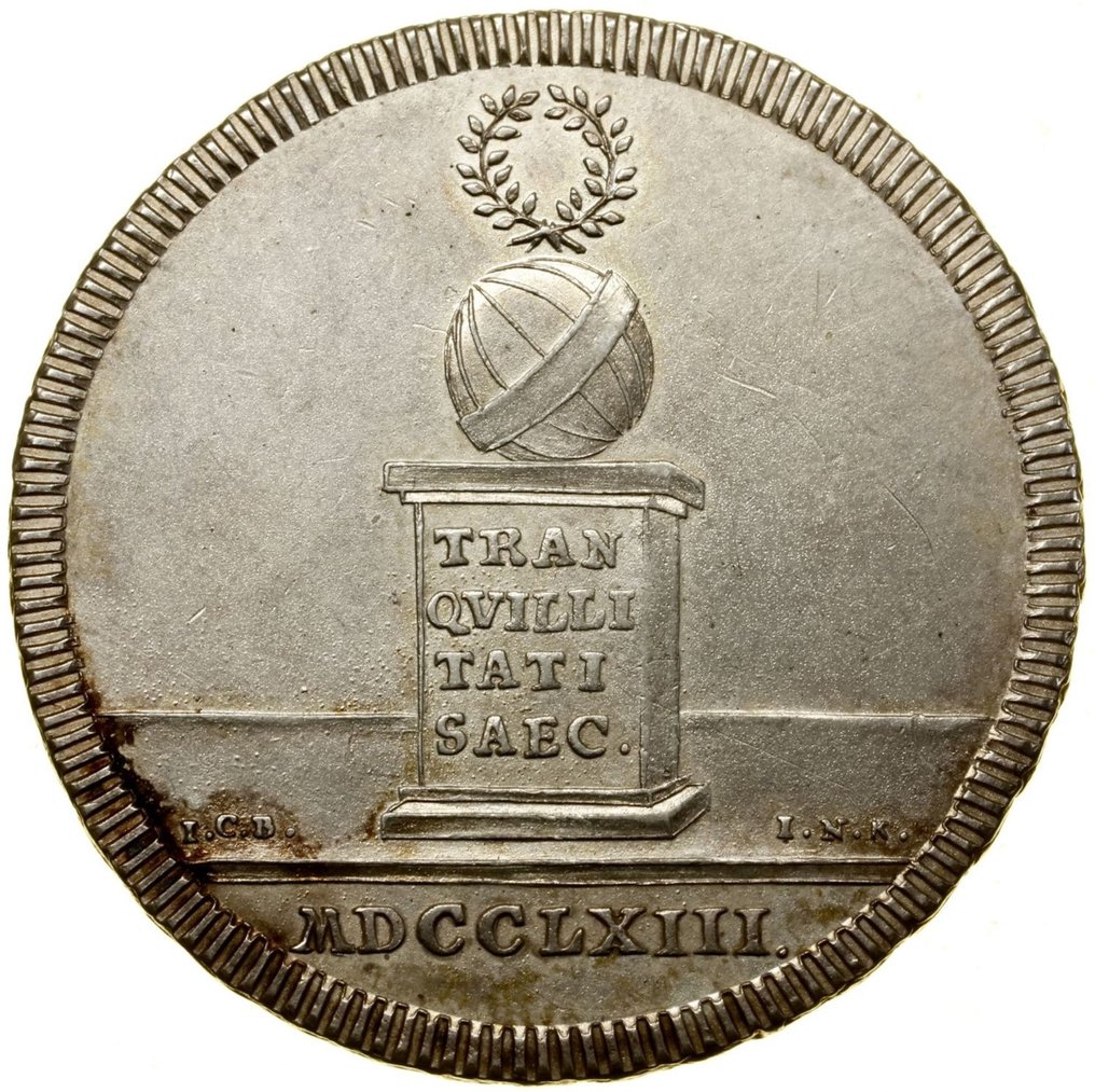奧地利. Silbermedaille in der Größe eines ½ Konv.-Talers 1763 Regensburg, MDCCLXIII #1.1