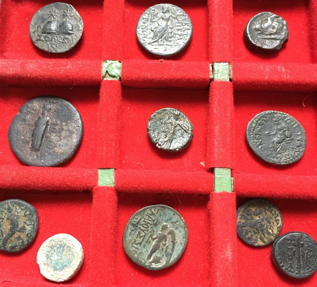 Griechenland (Antike). Group of 11 coins: different city states and denominations #1.2