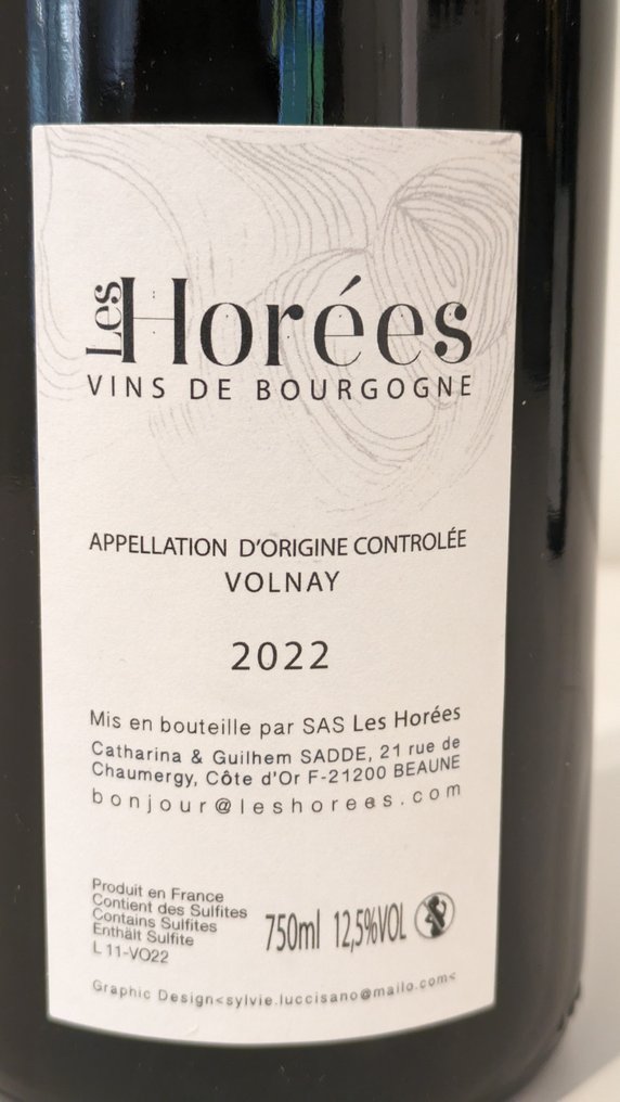 2022 Les Horées, Sur Roche - Volnay - 1 Bouteille (0,75 l) #1.2