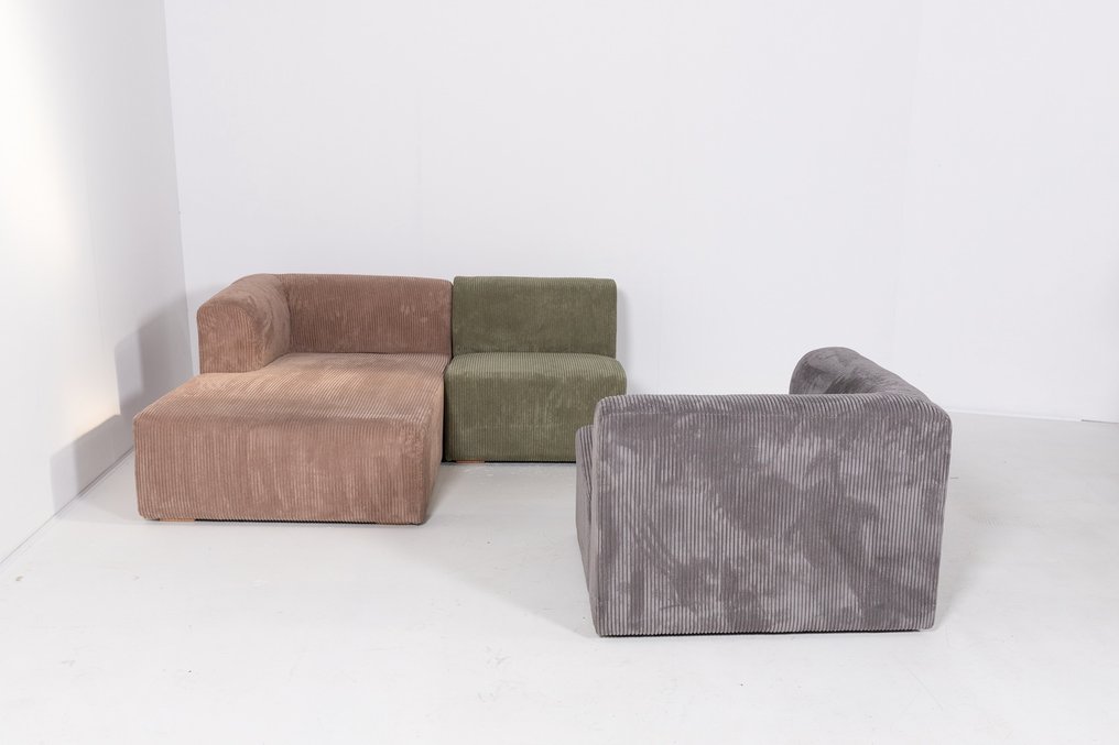 Living & more - Sofa (3) - Karl - Stoff, Holz #2.1