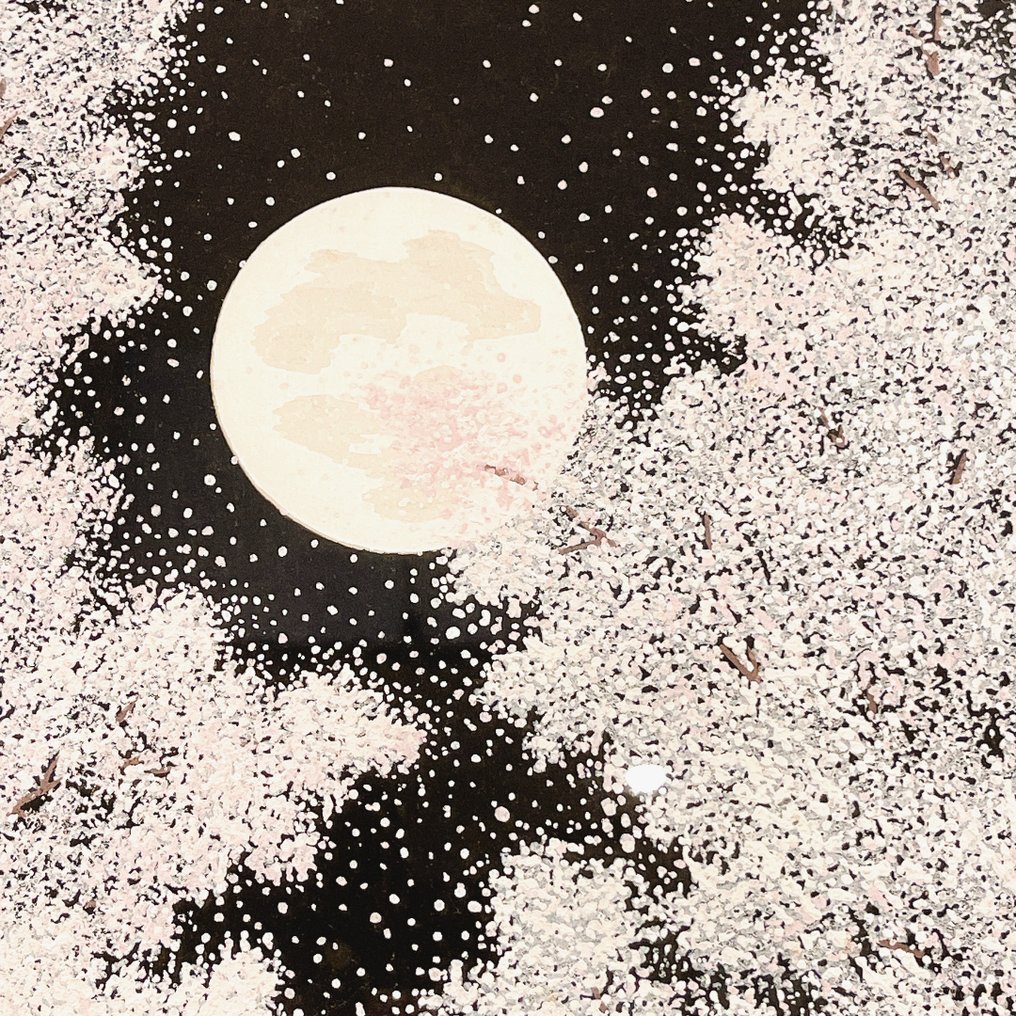 Woodblock print #18 - Oboro おぼろ - Kyoto's four seasons by an artist who loves Kyoto - Teruhide Kato 加藤晃秀 (1936年～2015年） - Japán #1.1