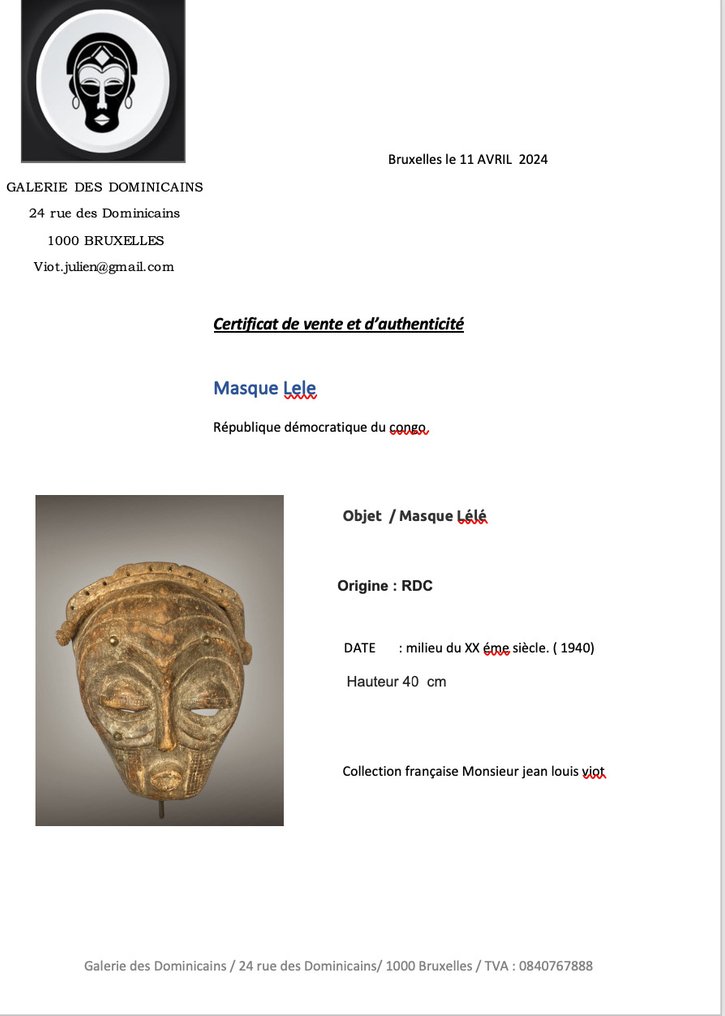 Exceptionell Lélé-mask - omskärelse fetisch mask - Demokratiska republiken Kongo #1.2
