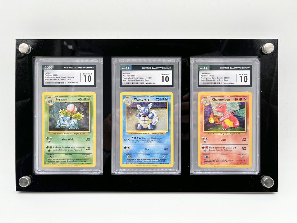 Pokémon - 3 Graded card - Ivysaur, Wartortle & Charmeleon - CCC 10 - Sword & Shield #1.0