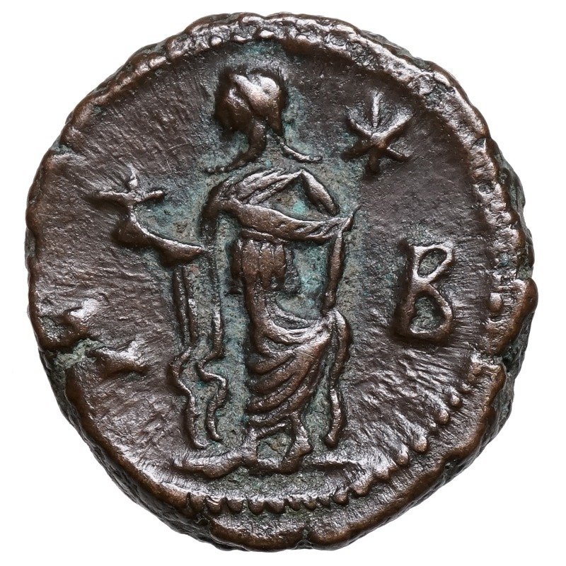 Römische Provinz. Maximian (286-305 n.u.Z.). Tetradrachm Alexandria, ELPIS mit Blume #1.2