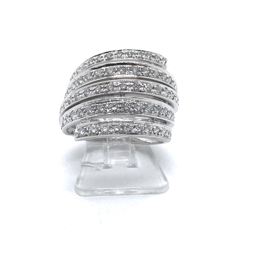 Damiani - Ring - 18 kt. White gold -  1.50 tw. Diamond  (Natural) #1.1