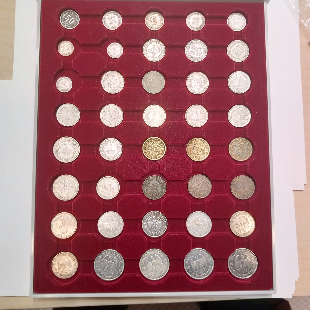 Deutschland-Weimar Republik/Deutsches Reich. 40 Münzen (verschiedene), nur bessere Ausgaben 1875 - 1937 #1.1