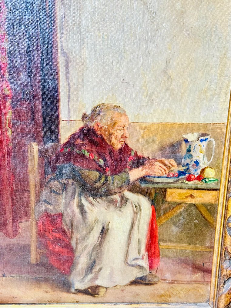 Francisco Caro Ferrando (1893-1973) - Anciana almorzando #2.1