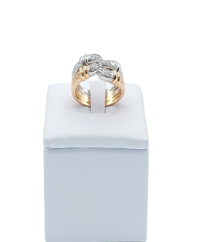 Bibigi - Gyűrű - 18 kt. Fehér arany, Rózsa arany -  0.12ct. tw. Gyémánt #2.1